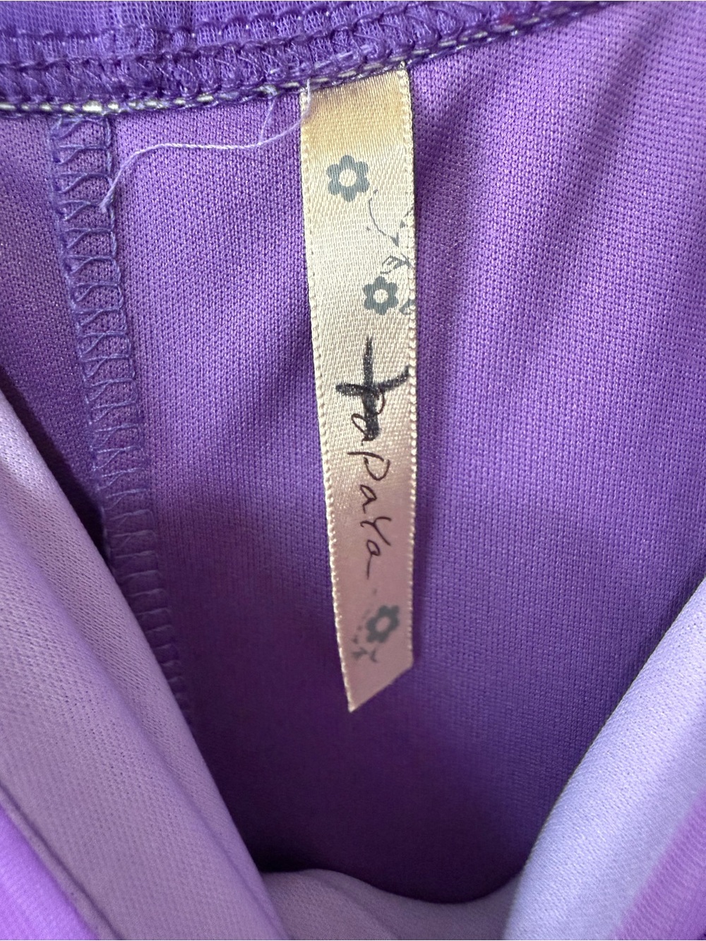 Purple Two-Tone Sleeveless Chiffon Dress - Picture 3 of 3